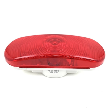 Truck-Lite Super 60, Incandescent, Red, Oval, 1 Bulb, Stop/Turn/Tail, PL-3, 12V 60202RP